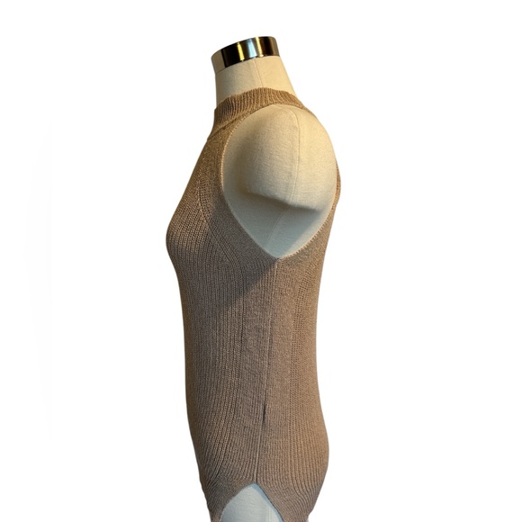 Tan Sleeveless Knit Top - Picture 3 of 5
